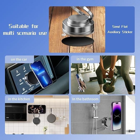 “Instant Vacuum Phone Holder for Car & Desk – Strong Lock, No Falling”