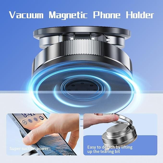 “Instant Vacuum Phone Holder for Car & Desk – Strong Lock, No Falling”